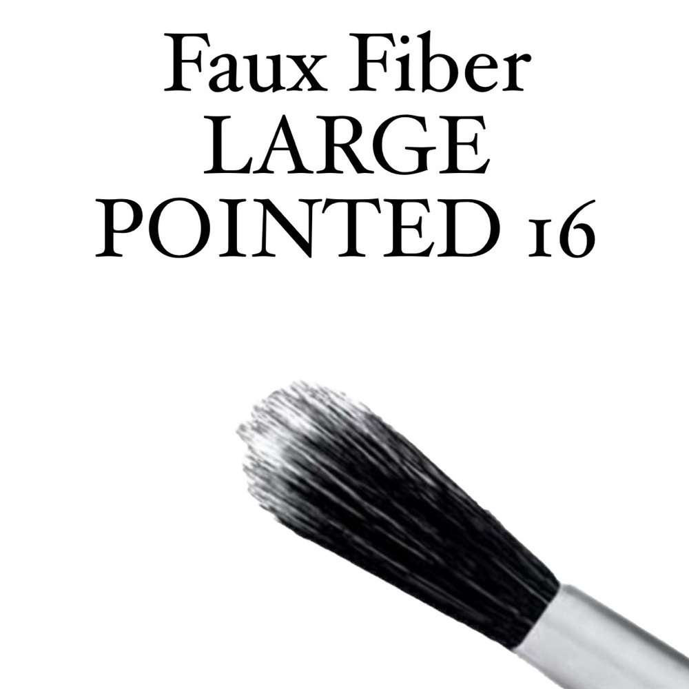 New Large POINTED 16 Vegan Faux Fiber Cometic Eye Brush, Eye Shadow, Brushes